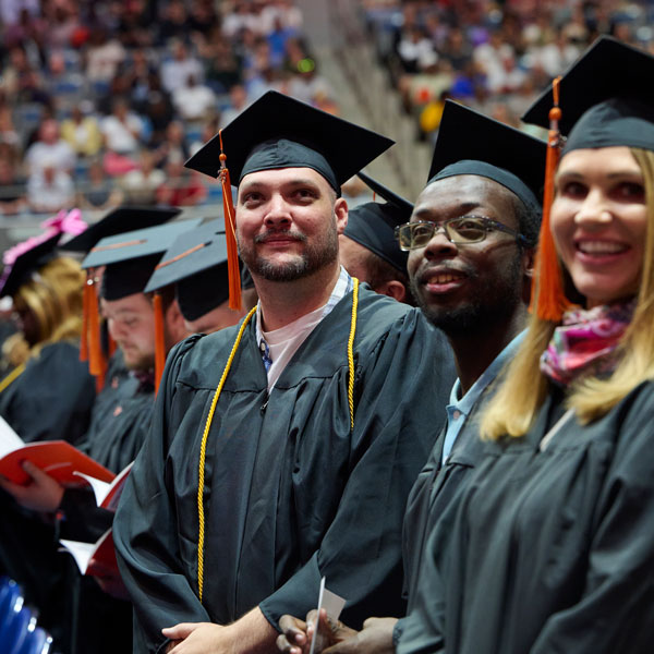 Students at commencement